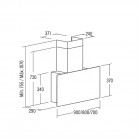 Cata & Can Витяжка похила Roca, 70см, 1400м.куб/год, Greco 70 wh, білий