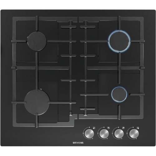 Siemens Варильна поверхня газова EN6B6PO92R -60см/чавун/газ-контроль/чорне скло Siemens Варильна поверхня газова EN6B6PO92R -60см/чавун/газ-контроль/чорне скло