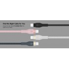 Belkin Кабель USB-A - Lightning плетений, силіконовий, з ремінцем на магніті, 1м, білий