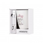 ARDESTO Чашка з ложкою Cute, 320мл, порцеляна, нержавіюча сталь, білий ARDESTO Чашка з ложкою Cute, 320мл, порцеляна, нержавіюча сталь, білий