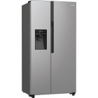 Gorenje Холодильник SBS, 179х70х92см, 2 двері, 376(190)л, А++, NF+, Інв., Зона св-ті, диспенсер, генератор льоду, Зовн. Диспл, нерж
