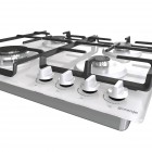 Gorenje Варильна поверхня газова на склі, 60см, чавун, білий Gorenje Варильна поверхня газова на склі, 60см, чавун, білий