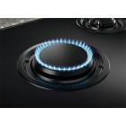 Electrolux Варильна поверхня газова на склі, 80см, чавун, електрон. керування, Hob2Hood, чорний