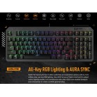 ASUS Клавіатура механічна TUF Gaming K3 Gen II, 97key, Optical-Mechanical RGB Switch, USB-A, EN/UK, чорний ASUS Клавіатура механічна TUF Gaming K3 Gen II, 97key, Optical-Mechanical RGB Switch, USB-A, EN/UK, чорний