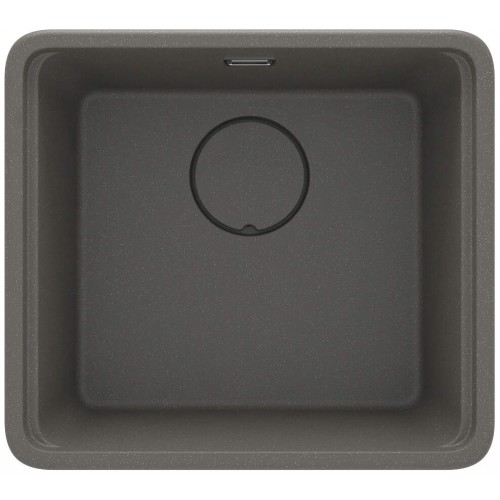 Deante Мийка кухонна Momi, граніт, квадрат, без крила, 500х440х230мм, чаша - 1, універсальна, антрацит