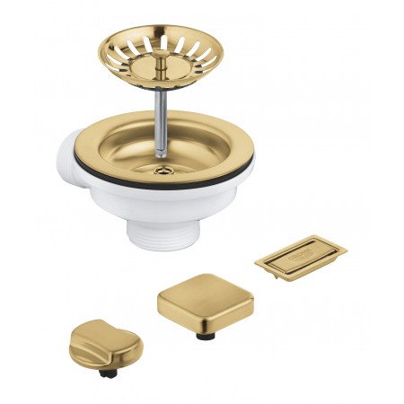 Grohe Зливний комплект для одної чаші з ексцентриком, матови