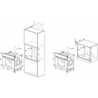 Духовка электр. Hansa, 60см, 77л, A,  гриль, емаль легкого очищення, диспл., чорний