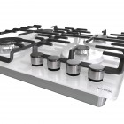 Gorenje Варильна поверхня газова на склі, 60см, чавун, білий Gorenje Варильна поверхня газова на склі, 60см, чавун, білий