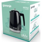 Електрочайник Gorenje 1.7л, Strix контроль, чорний