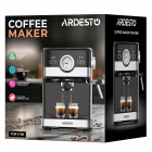 ARDESTO Кавоварка рожкова 1.5л, мелена, ручний капучинатор, чорно-сріблястий ARDESTO Кавоварка рожкова 1.5л, мелена, ручний капучинатор, чорно-сріблястий
