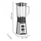 Блендер Tefal Minimix Glass 400 Вт BL16GE30 Чорний/Сріблястий