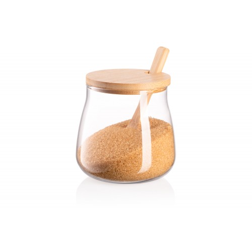 ARDESTO Банка для зберігання Midori Sugar, 500мл, скло, бамбук, прозорий ARDESTO Банка для зберігання Midori Sugar, 500мл, скло, бамбук, прозорий