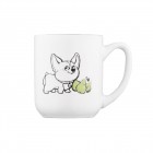 ARDESTO Чашка Corgi, 380мл, кераміка, біло-сірий ARDESTO Чашка Corgi, 380мл, кераміка, біло-сірий