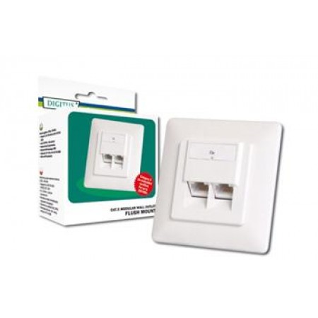 Digitus Настінна розетка CAT 5e, 2xRJ45, 8P8C для прихованої