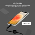 Belkin Кабель USB-A - Lightning плетений, силіконовий, з ремінцем на магніті, 1м, чорний Belkin Кабель USB-A - Lightning плетений, силіконовий, з ремінцем на магніті, 1м, чорний