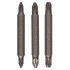 Bosch Біти двосторонні PZ/PZ, 60мм, 3шт Bosch Біти двосторонні PZ/PZ, 60мм, 3шт