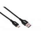 2E Кабель USB-A > USB-C заряджання/синхронізації 1м, Type-C, Glow, чорний