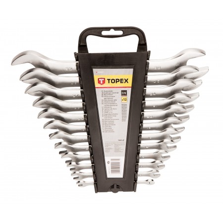 Topex Ключі гайкові, набір 12 од., двосторонні, 6x32 мм, пла