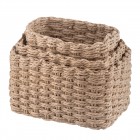 Набір кошиків плетених для зберігання Ardesto Prestigio (3.3/2.2/1.4л), 3 предмети, паперовий шпагат, бежевий Набір кошиків плетених для зберігання Ardesto Prestigio (3.3/2.2/1.4л), 3 предмети, паперовий шпагат, бежевий