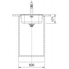 Мийка кухонна Franke Smart, нерж.сталь, прямокутник, без крила, 430х510мм, чаша - 1, монтаж врівень, SRX 210-40 TL, нерж поліров.
