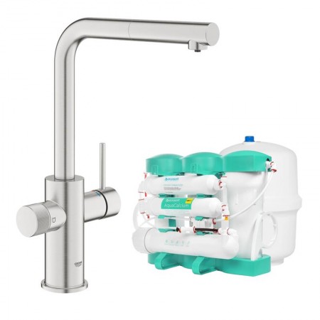 Grohe Комплект змішувача для кухні з висувним виливом Blue P