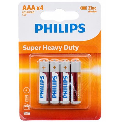 Philips Батарейка LongLife Zinc Carbon вугільно-цинкова AAA блістер, 4 шт Philips Батарейка LongLife Zinc Carbon вугільно-цинкова AAA блістер, 4 шт