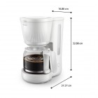 Philips Кавоварка крапельна 3000 Series, 1.38л, мелена, підтримка температури, білий