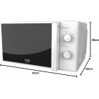 Beko Мікрохвильова піч, 20л, мех.керув., 700Вт, білий