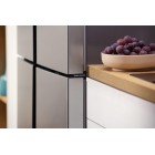 Gorenje Холодильник SBS, 182х64х80см, 4 двері, 265(129)л, А++, Інвертор , Зона св-ті, Внутр. Диспл, Нерж