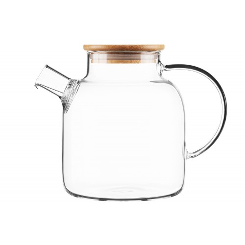 Заварник Ardesto Gemini 1500мл, боросилікатне скло, бамбук, прозорий Заварник Ardesto Gemini 1500мл, боросилікатне скло, бамбук, прозорий