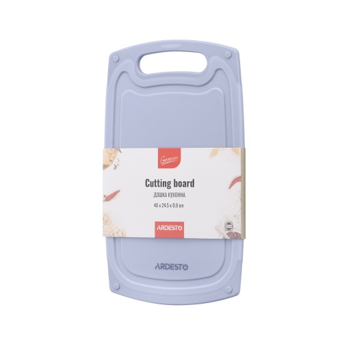 ARDESTO Дошка кухонна Gemini, 40х24.5х0.9см, пластик, сірий ARDESTO Дошка кухонна Gemini, 40х24.5х0.9см, пластик, сірий