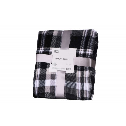 ARDESTO Плед Flannel, 200х220см, клітинка сіра, 100% поліестер ARDESTO Плед Flannel, 200х220см, клітинка сіра, 100% поліестер