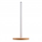 ARDESTO Тримач для паперових рушників Midori 15х34см, метал, бамбук, білий ARDESTO Тримач для паперових рушників Midori 15х34см, метал, бамбук, білий