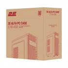 2E Корпус Alfa E185-400 з БЖ 2E ATX400W, 1xUSB3.0, 2xUSB2.0, VGA 310мм, ATX, чорний