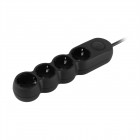 2E Подовжувач мережевий Plus 4хТип F, 3х1мм кв, 10A, 3м, чорний 2E Подовжувач мережевий Plus 4хТип F, 3х1мм кв, 10A, 3м, чорний