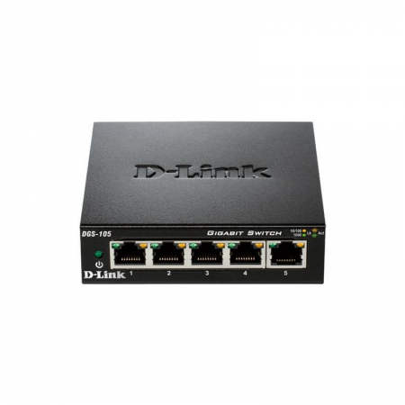 D-Link Комутатор DGS-105 5xGE, Некерований