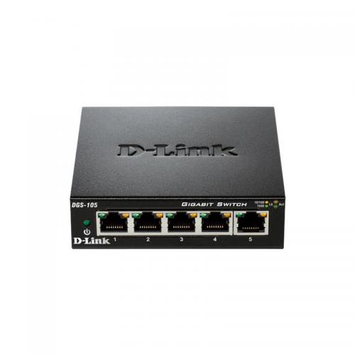 D-Link Комутатор DGS-105 5xGE, Некерований