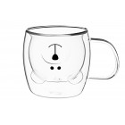 ARDESTO Набір чашок з ручками Animals з подвійними стінками 250 мл, 2 шт, боросилікатне скло ARDESTO Набір чашок з ручками Animals з подвійними стінками 250 мл, 2 шт, боросилікатне скло