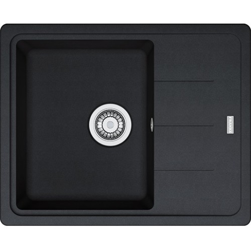 Franke Мийка кухонна Basis, фраграніт, прямокутник, з крилом, 620х500х200мм, чаша - 1, накладна, BFG 611-62, онікс Franke Мийка кухонна Basis, фраграніт, прямокутник, з крилом, 620х500х200мм, чаша - 1, накладна, BFG 611-62, онікс