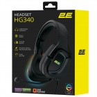 2E Gaming Гарнітура ігрова HG340, mini-jack/dual 3.5mm, RGB, 2м, чорний