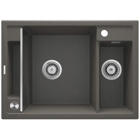 Deante Мийка кухонна Magnetic, граніт, прямокут., з крилом, 