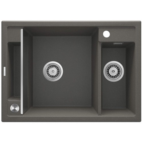 Deante Мийка кухонна Magnetic, граніт, прямокут., з крилом, 690х500х219мм, чаша - 1.5, врізна, антрацит Deante Мийка кухонна Magnetic, граніт, прямокут., з крилом, 690х500х219мм, чаша - 1.5, врізна, антрацит