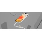 Belkin Кабель USB-A - Lightning плетений, силіконовий, з ремінцем на магніті, 1м, білий