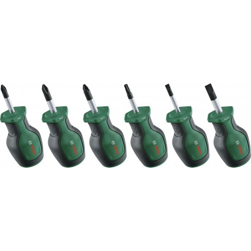 Bosch Викрутки набір 6шт, PH, PZ, TX, SL, сталь CrV