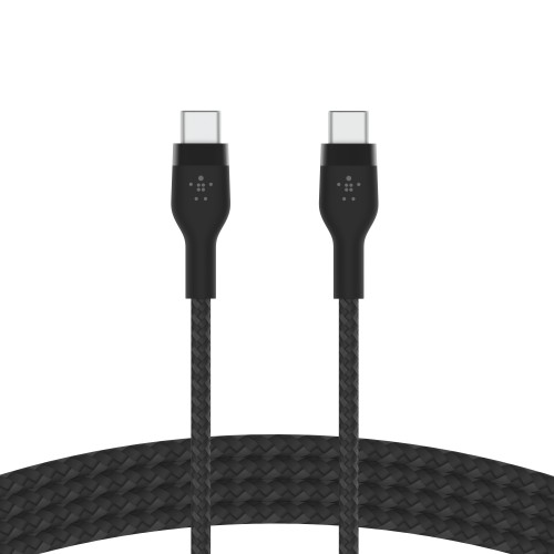 Belkin Кабель USB-С - USB-C плетений, силіконовий, з ремінцем на магніті, 1м, чорний
