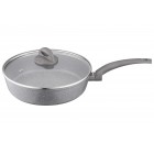 ARDESTO Сковорідка Gemini Gourmet з кришкою 26 см, сірий мармур, алюміній ARDESTO Сковорідка Gemini Gourmet з кришкою 26 см, сірий мармур, алюміній