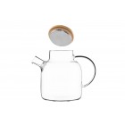 Заварник Ardesto Gemini 1500мл, боросилікатне скло, бамбук, прозорий Заварник Ardesto Gemini 1500мл, боросилікатне скло, бамбук, прозорий