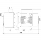 Optima Насос поверхневий JET100S-PL, 3.6м куб., 1.1кВт, 230В