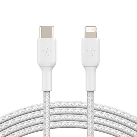 Belkin USB-С - Lightning, BRAIDED[1m, white]