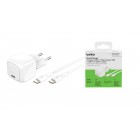 Зарядний пристрій мережевий Belkin 30Вт USB-С PD PPS, кабель USB-С > USB-C, 1м, PVC, білий